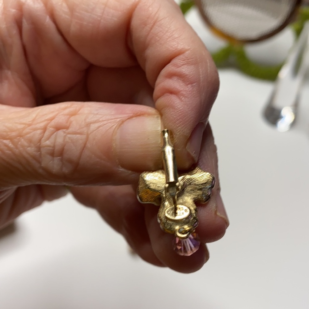 Kirk's Folly sweet blue flowers pierced earrings - Picture 2 of 3